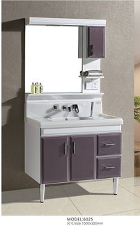 簡約現(xiàn)代浴室柜 融合PVC、橡木與不銹鋼的衛(wèi)浴美學(xué)